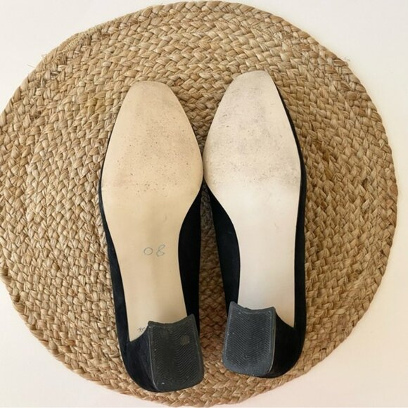VINTAGE Suede Heels in Black - 9.5 - Picture 14 of 16